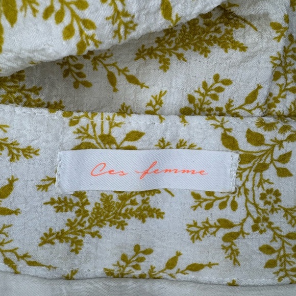 Ces Femme Dress Size Medium In Yellow Floral.  #94 - Picture 10 of 11